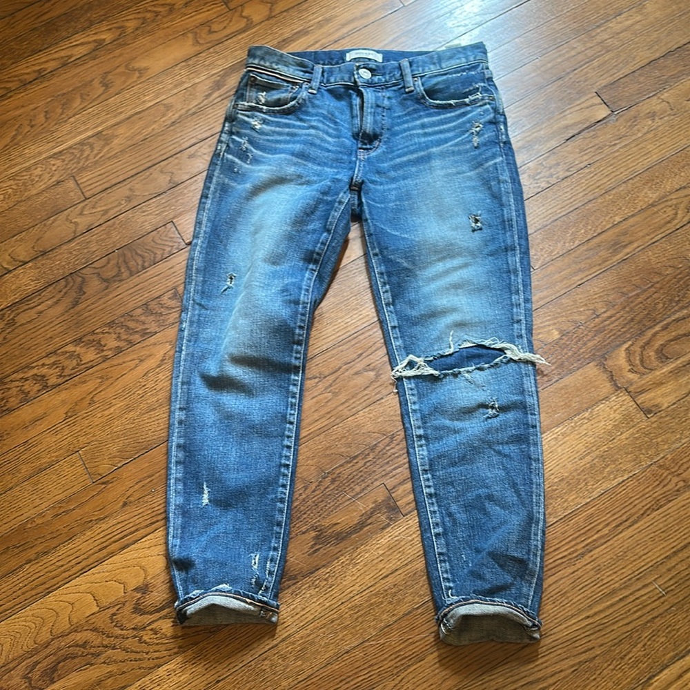 Moussy Vintage Distressed Cotton Blend Denim Jean Sz 28